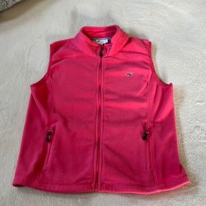Girls pink fleece vest